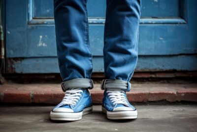 Cómo armar un outfit con tenis azules para hombre y lograr un estilo equilibrado